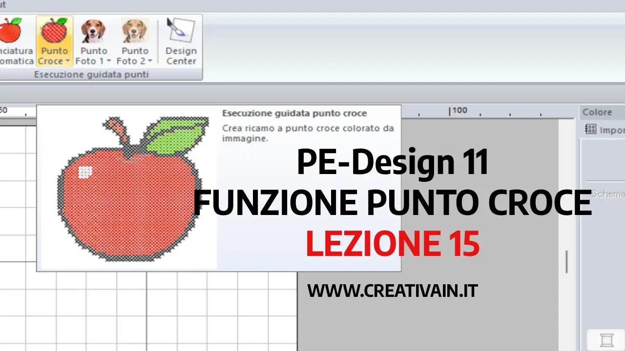 PE-Design 11. Funzione Punto Croce: come creare schemi