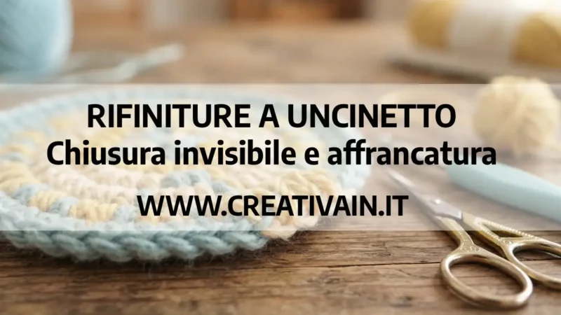 Rifiniture a uncinetto: chiusura invisibile e affrancatura