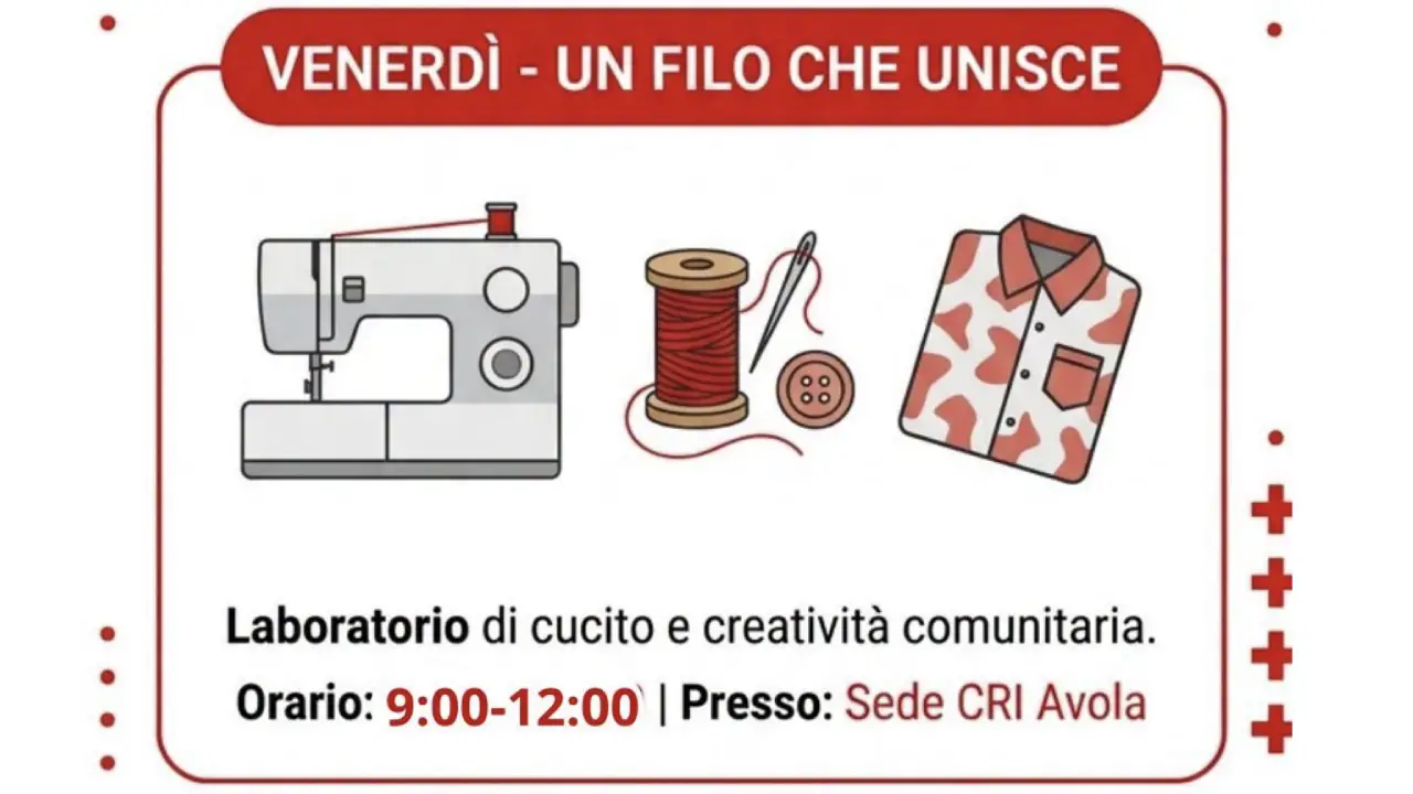 “Un filo che unisce”: il laboratorio di cucito della CRI di Avola